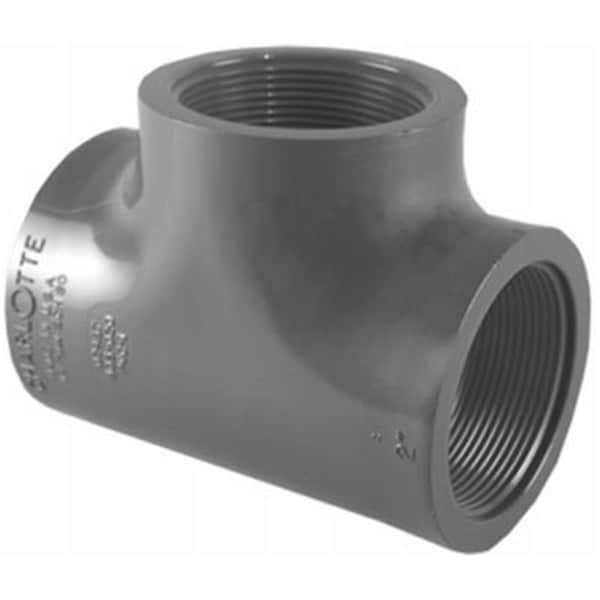 Charlotte Pipe And Foundry PVC 08402 1000HA .5 in. PVC Schedule 80 T x T x T Tee 648813 - main